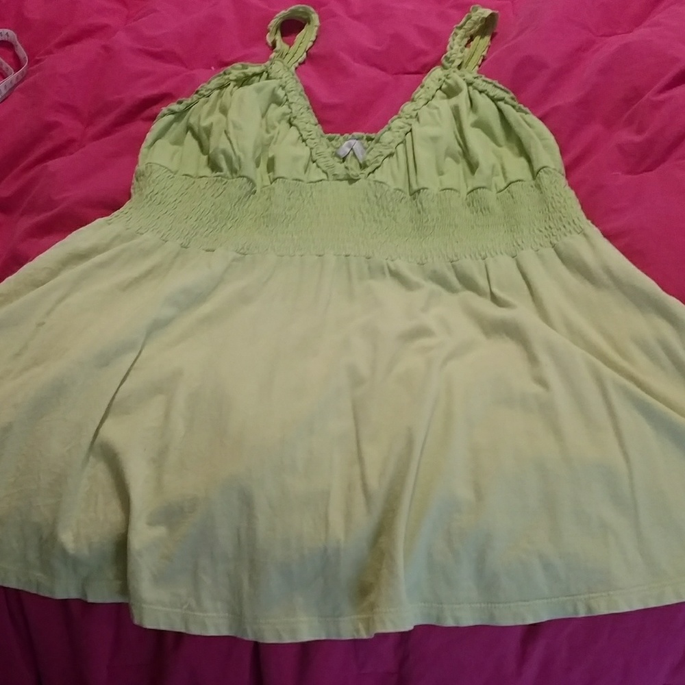 Lime green tank top